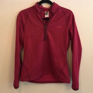 North Face Maroon Half Zip. Size M.